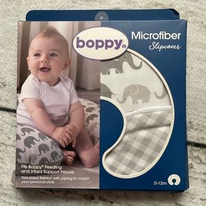 Bobby Original Nursing Pillow Cover elephant grey gingham